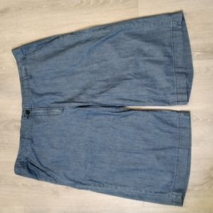 Michael Kors Lightweight 100% Cotton Wide Leg Denim Capris Size 18W